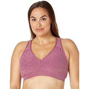 Beyond Yoga Plus Size Spacedye Lift Your Spirits Bra Pale Plum Heather 2X